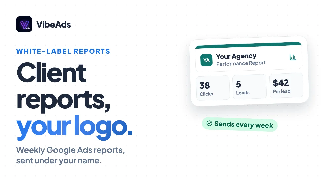 White-label Google Ads reports, with your logo