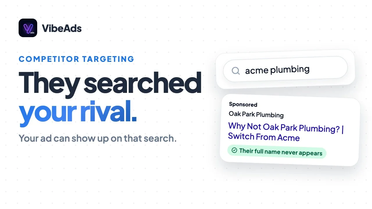 Show up when people search for your competitor